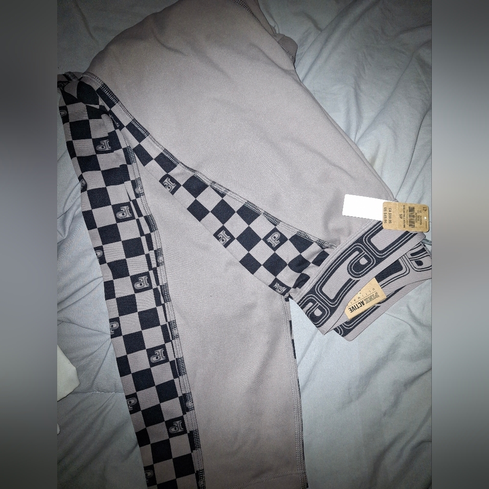 Vs Pink Active Pants Gray and Black Checkered Pants